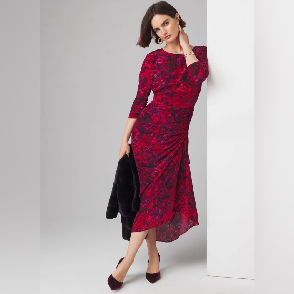 NWT White House Black Market Floral Midi Dress